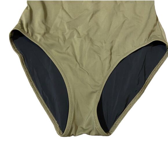 Solid and Striped Nina One Piece Swimsuit Women Small Olive Green Missing Beltd - Picture 6 of 14